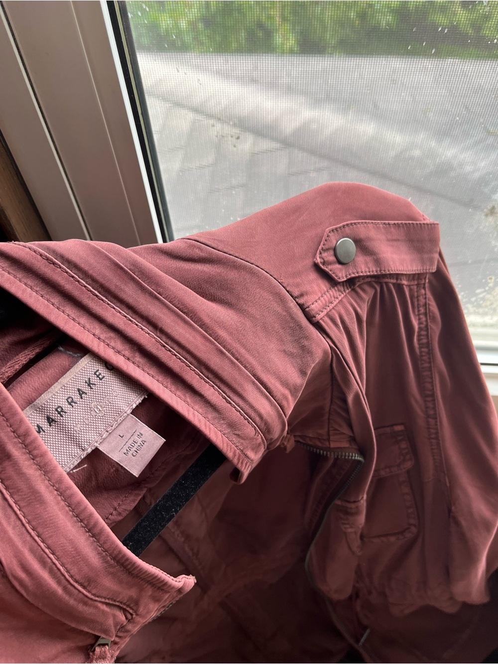 Marrakech Brick Red/ Rust Utility Jacket - Zip Front - Picture 4 of 12